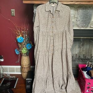 byTIMO Poplin Cotton Tiered Ruffle Dress